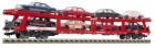 5293 Fleischmann Double-decker car transporter in traffic red livery type DDm.915